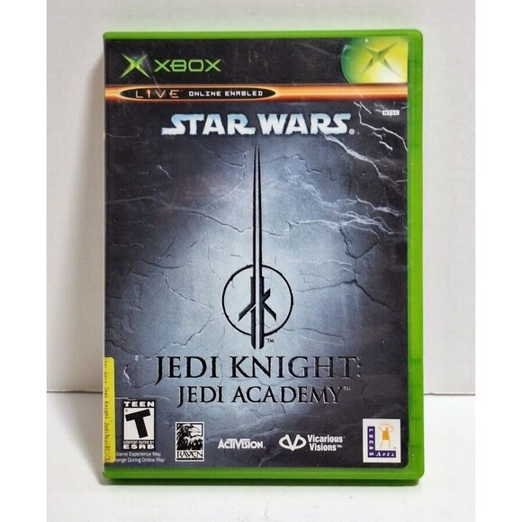 2003 MICROSOFT XBOX STAR WARS JEDI KNIGHT JEDI ACADEMY NO MANUAL TESTED WORKS - Picture 1 of 6